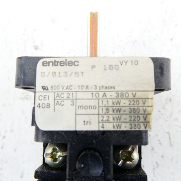 ENTRELEC VY10/S/013/ST 50340326 600VAC 10A (AS PICTURED) NSMP