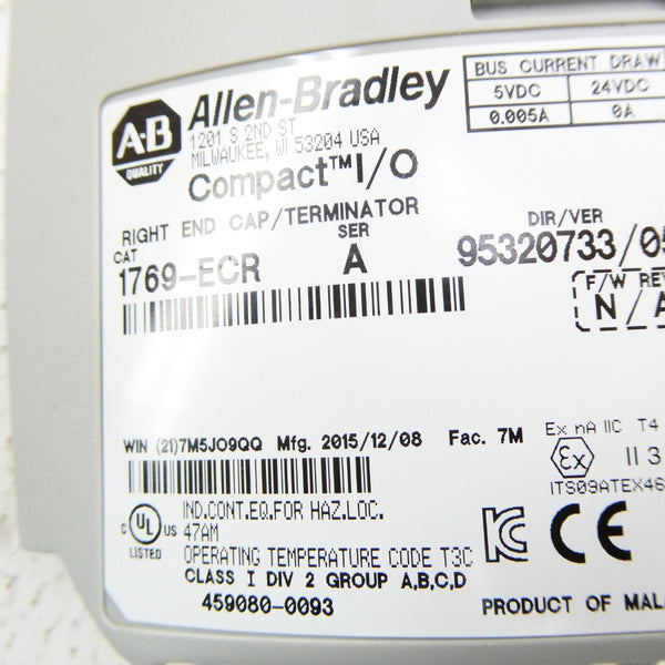 ALLEN BRADLEY 1769-ECR SER. A 24VDC NSNP