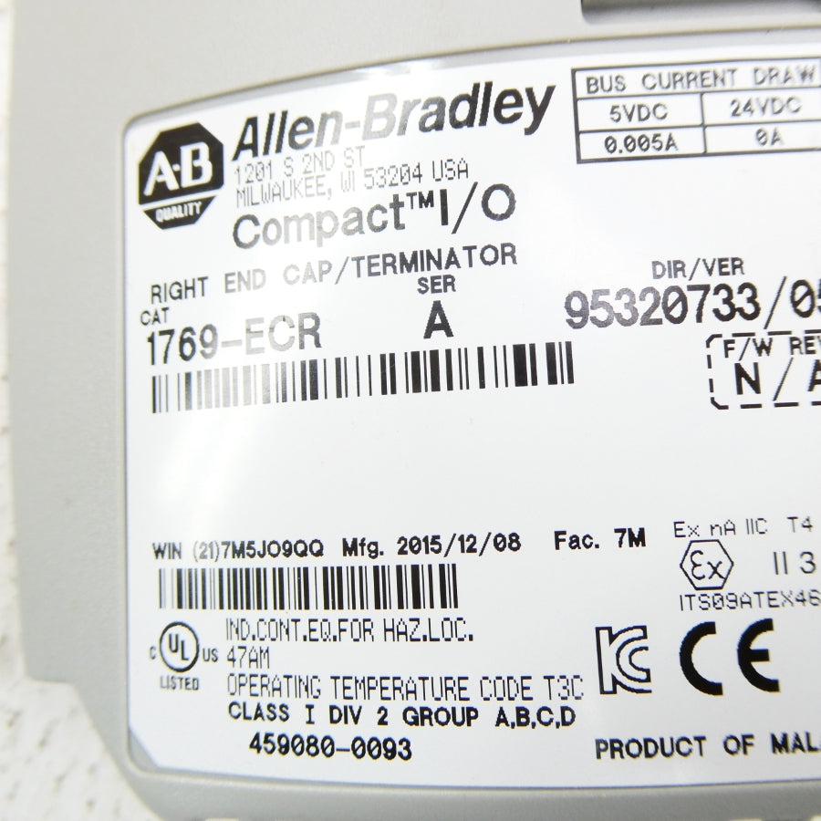 ALLEN BRADLEY 1769-ECR SER. A 24VDC NSNP