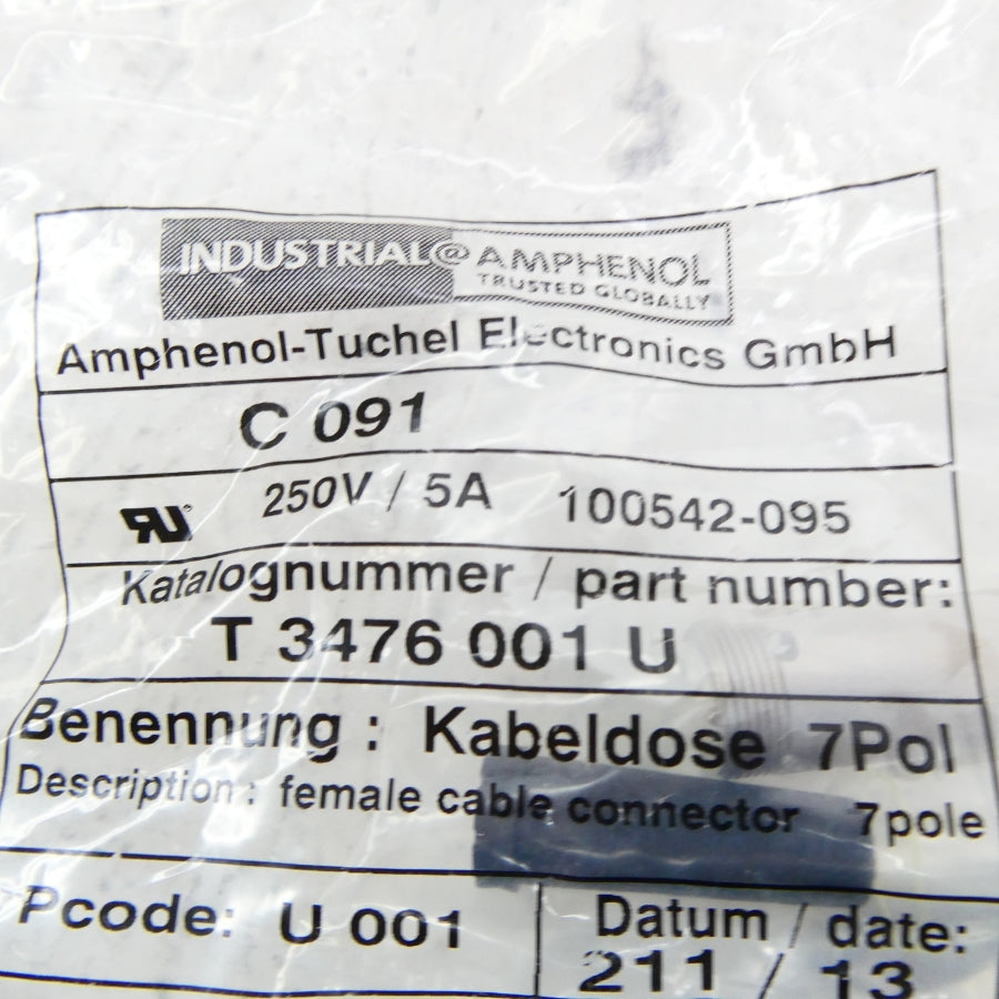 AMPHENOL T3476001U C091 250V 5A NSMP