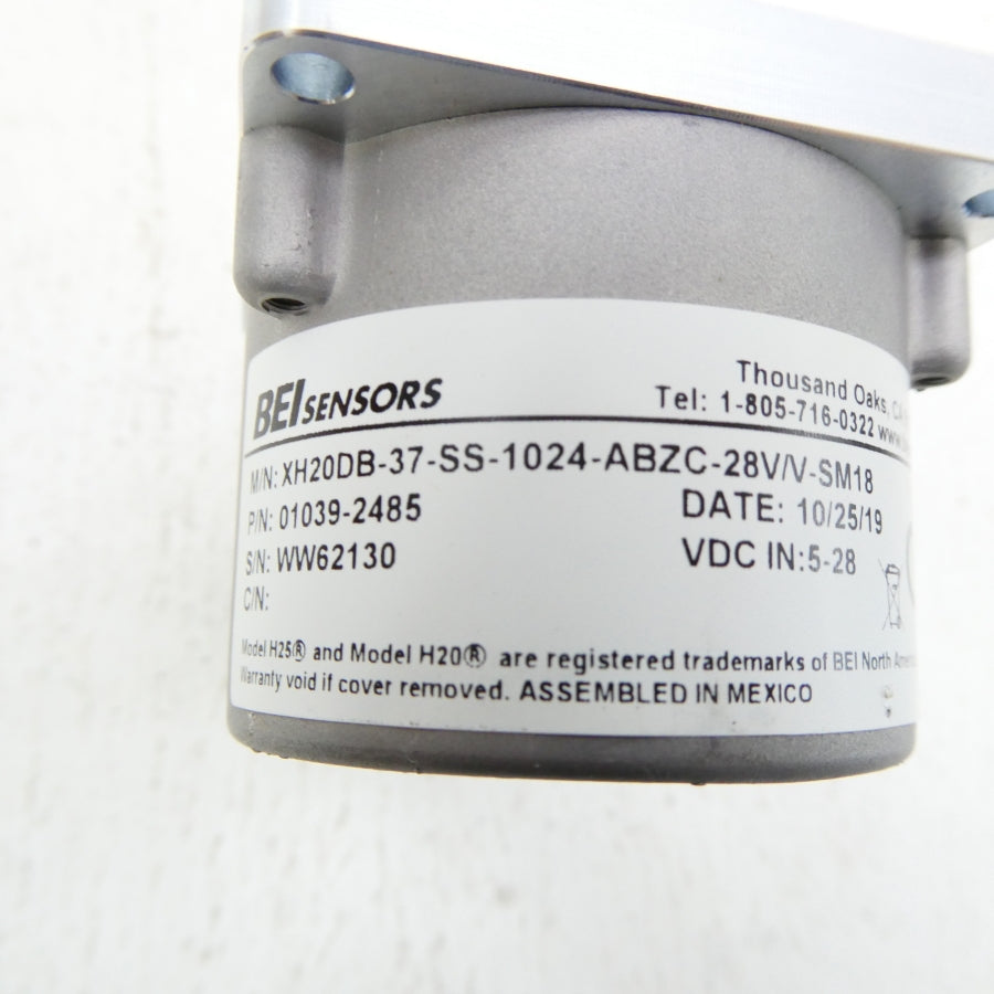 BEI SENSORS XH20DB-37-SS-1024-ABZC-28V/V-SM18 01039-2485 5-28VDC NSNP