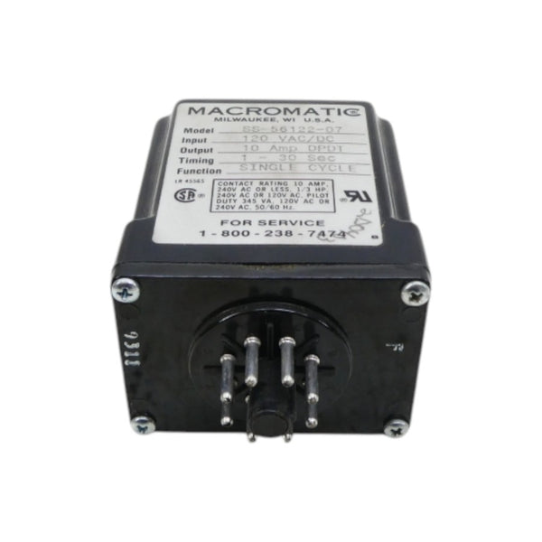 MACROMATIC SS-56122-07 120VAC/DC 10A 1-30S NSNP