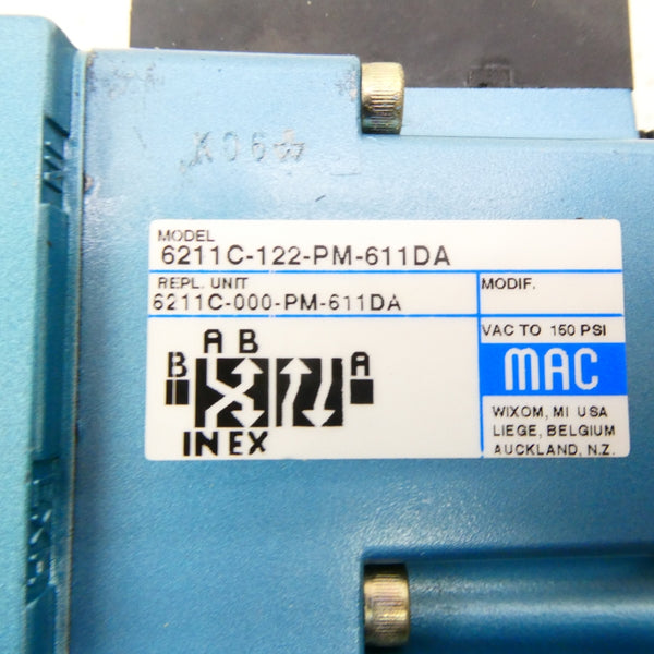 MAC 6211C-122-PM-611DA 24VDC 25-150PSI NSNP