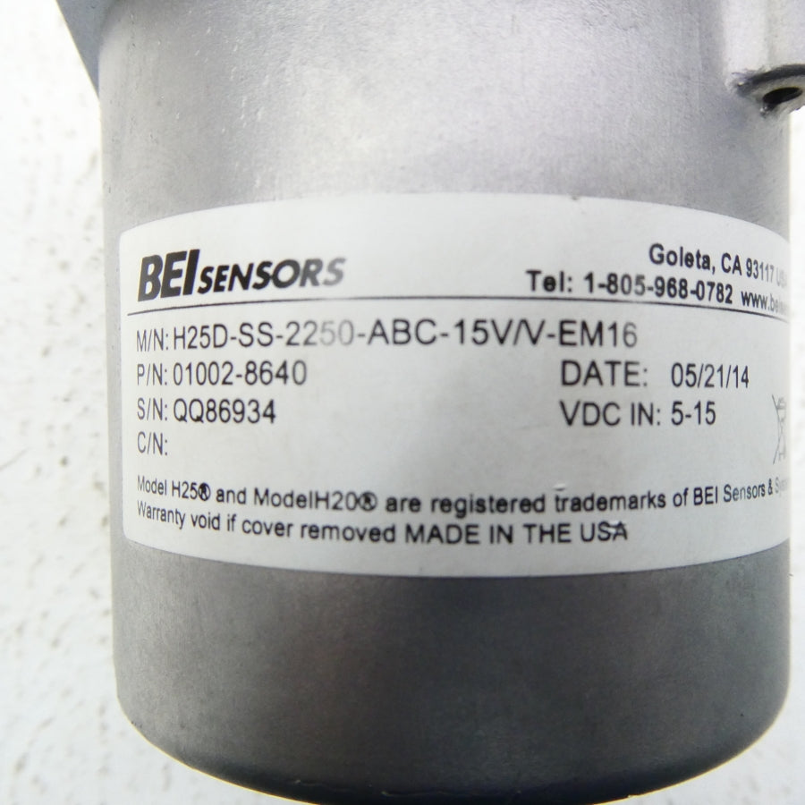 BEI SENSORS H25D-SS-2250-ABC-15V/V-EM16 01002-8640 5-15VDC NSNP