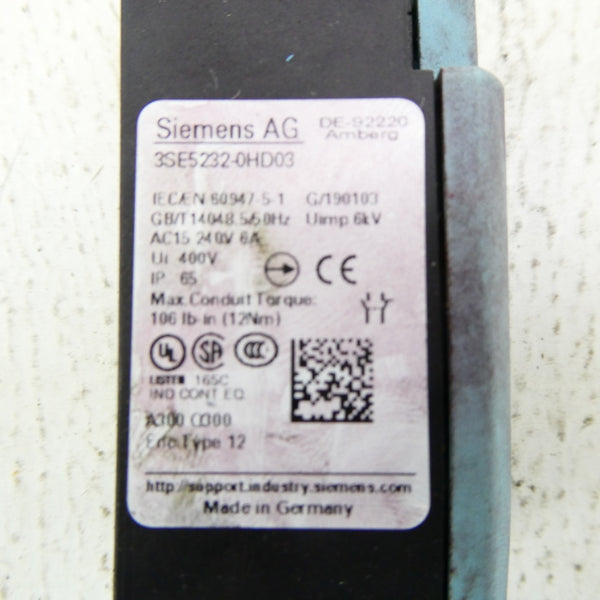 SIEMENS 3SE5232-0HD03 140V 6A NSNP