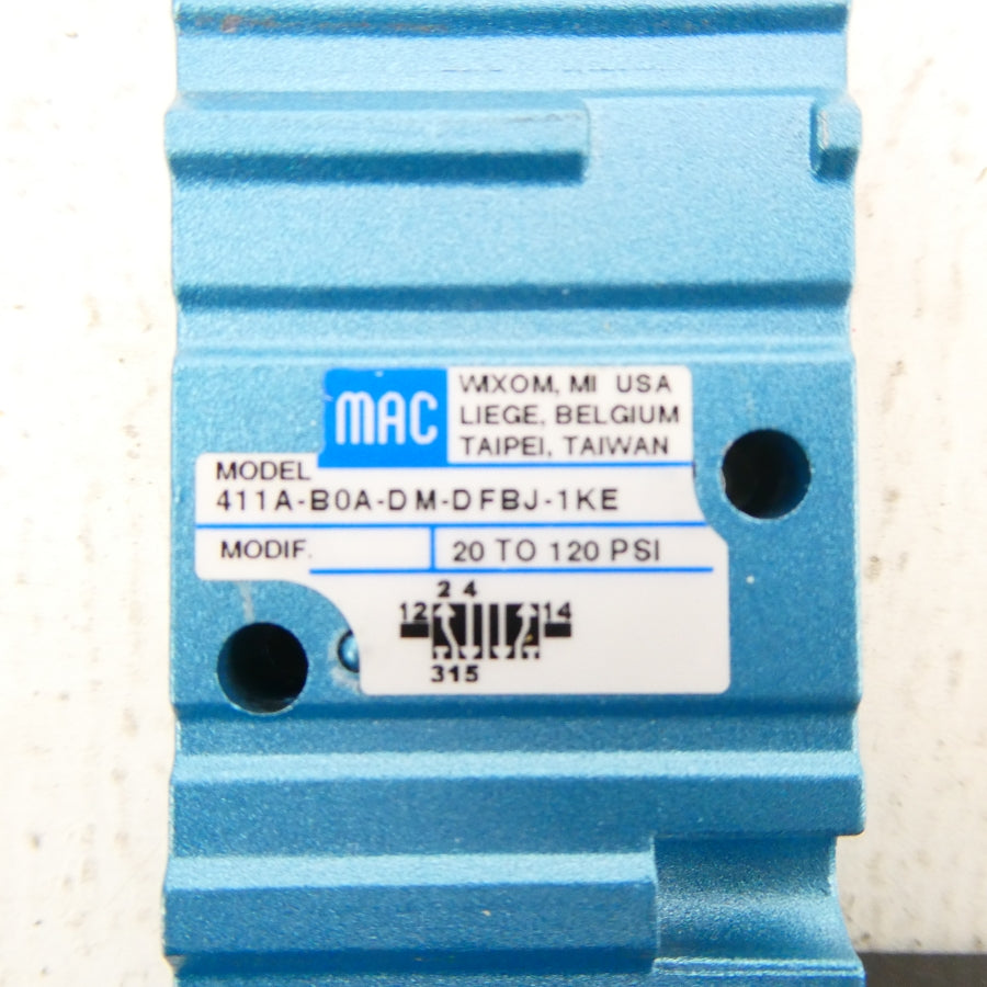 MAC 411A-B0A-DM-DFBJ-1KE 24VDC 20-120PSI NSMP