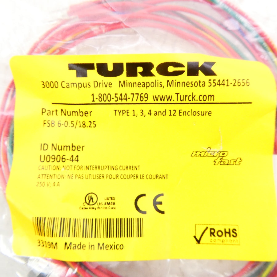 TURCK FSB6-0.5/18.25 U0906-44 250V 4A NSMP
