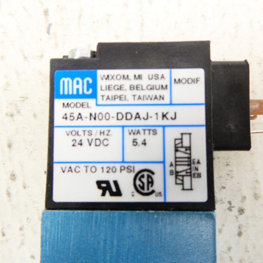 MAC 45A-N00-DDAJ-1KJ 24VDC 120PSI (AS PICTURED) NSMP