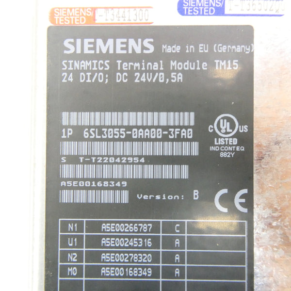 SIEMENS 6SL3055-0AA00-3FA0 24VDC 0.5A NSNP