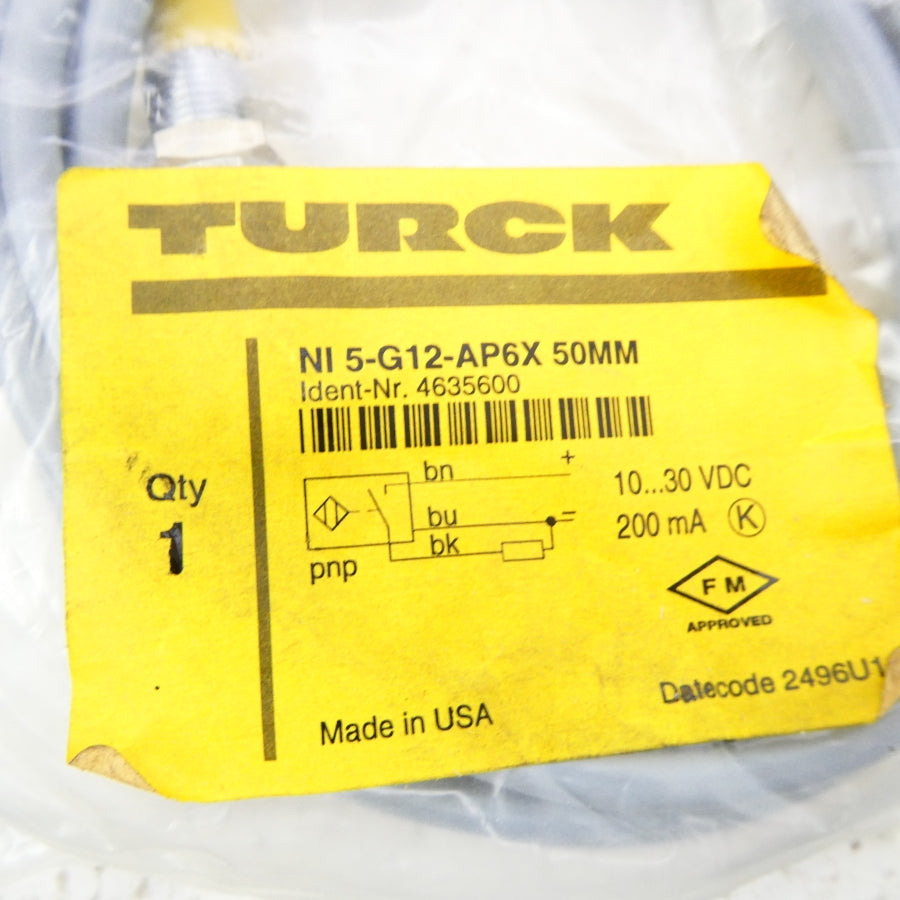 TURCK NI5-G12-AP6X50MM 4635600 10-30VDC NSMP