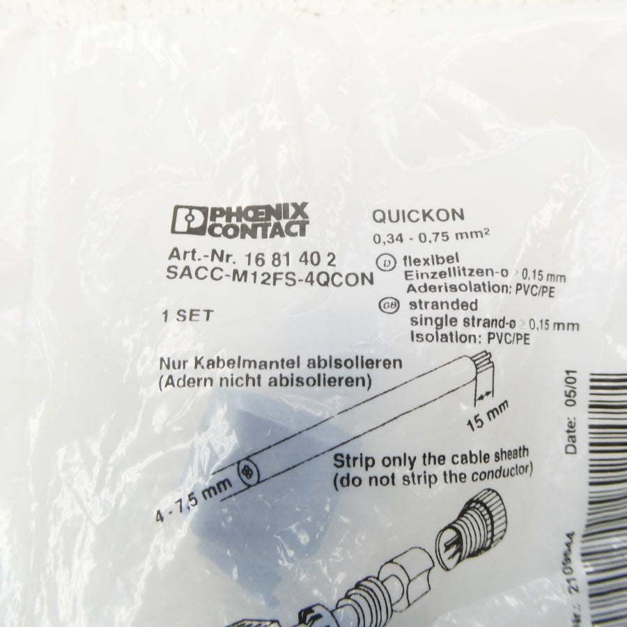 PHOENIX CONTACT SACC-M12FS-4QCON 1681402 NSMP