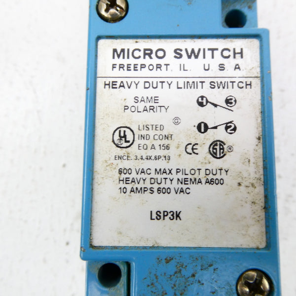 MICRO SWITCH LSP3K 600VAC 10A NSNP