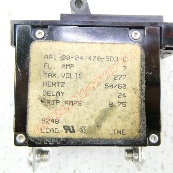 CARLING SWITCH AA1-B0-24-470-5D3-C 277V 7A NSNP