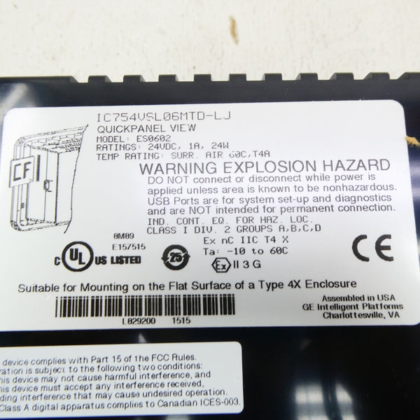GENERAL ELECTRIC IC754VSL06MTD-LJ 24VDC 1A NSNP