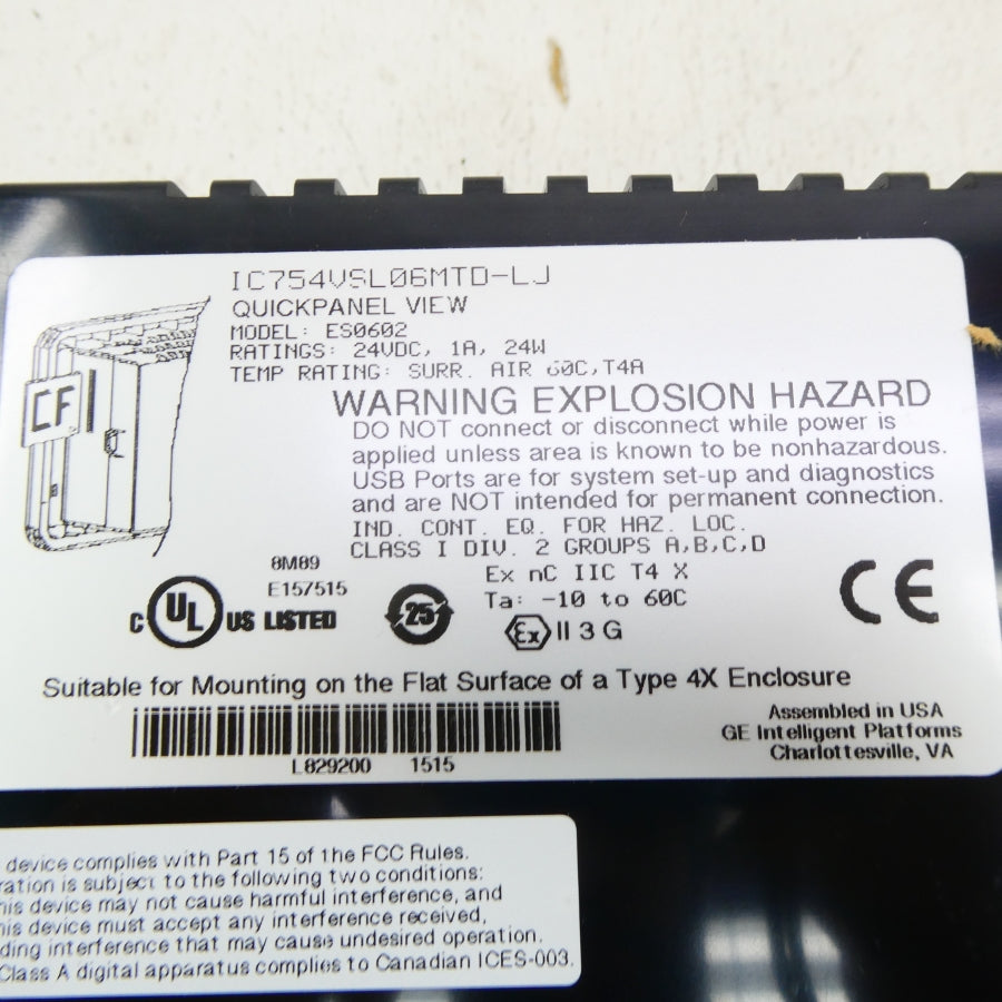 GENERAL ELECTRIC IC754VSL06MTD-LJ 24VDC 1A NSNP