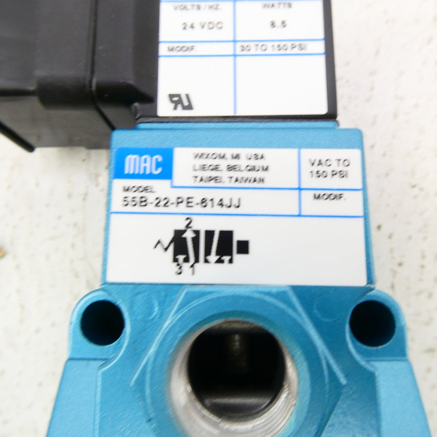 MAC 55B-22-PE-614JJ 24VDC 150PSI NSMP