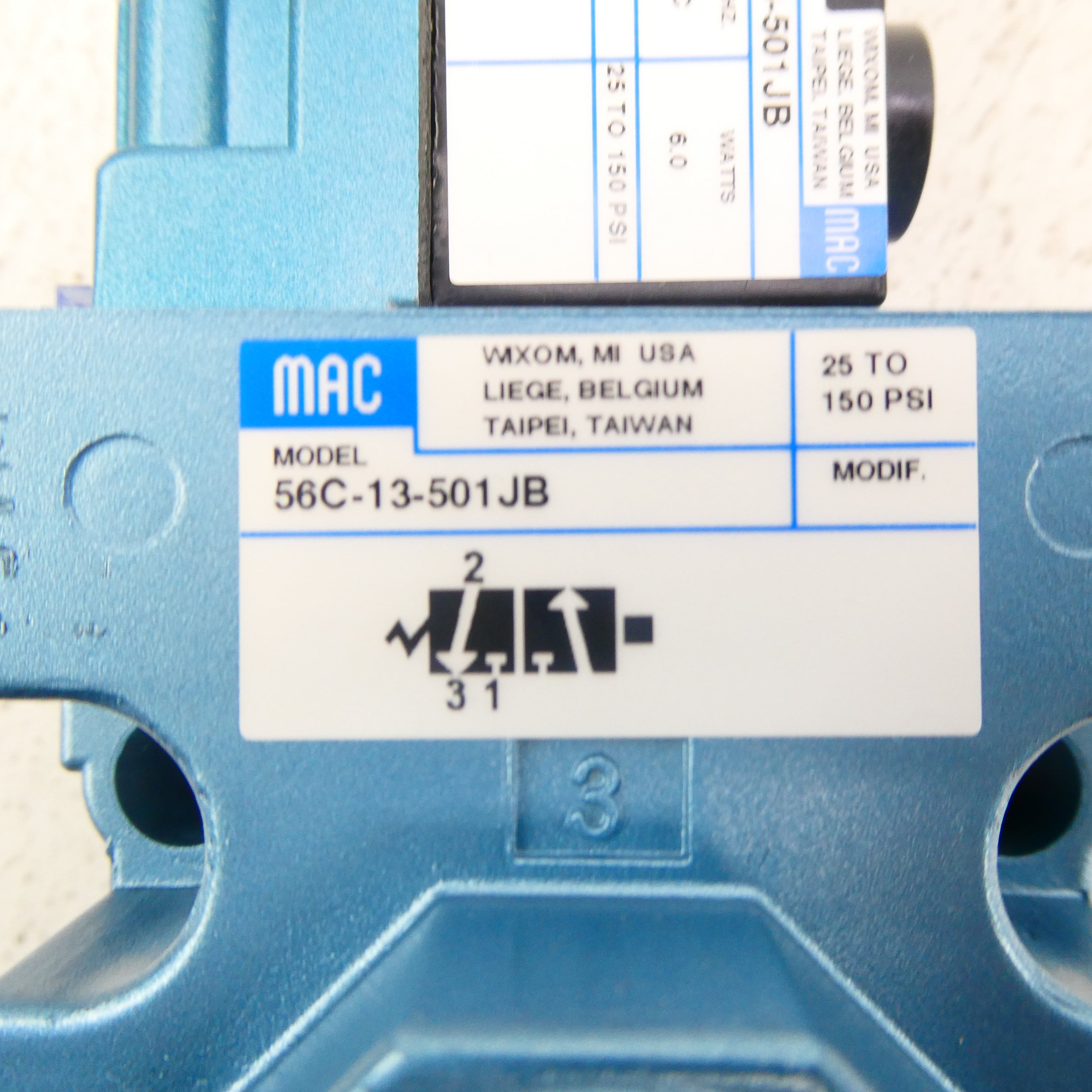 MAC 56C-13-501JB 24VDC 25-150PSI NSMP