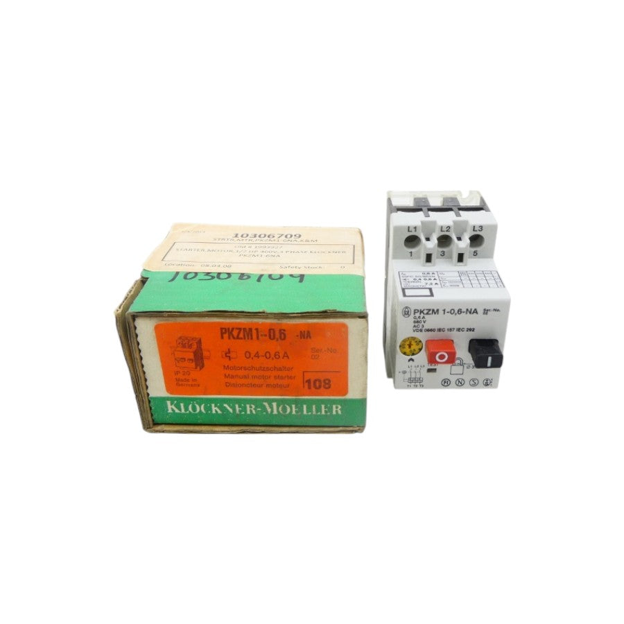 KLOCKNER MOELLER PKZM1-0.6-NA 660V 0.4-0.6A NSMP