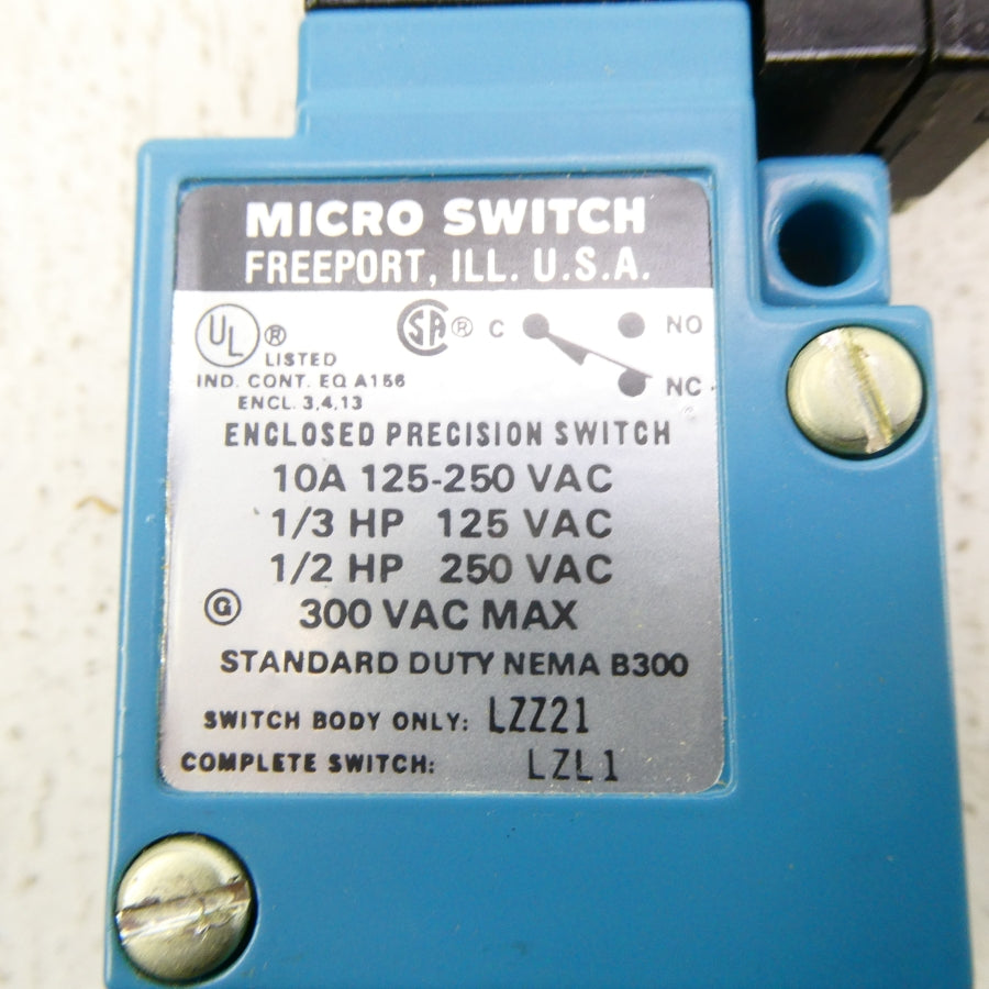 MICRO SWITCH LZL1 125-250VAC 10A NSMP