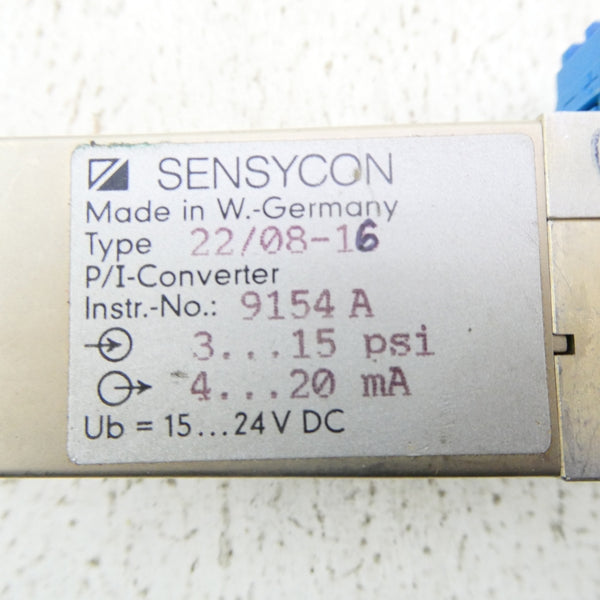 SENSYCON 22/08-16 15-24VDC 3-15PSI NSNP