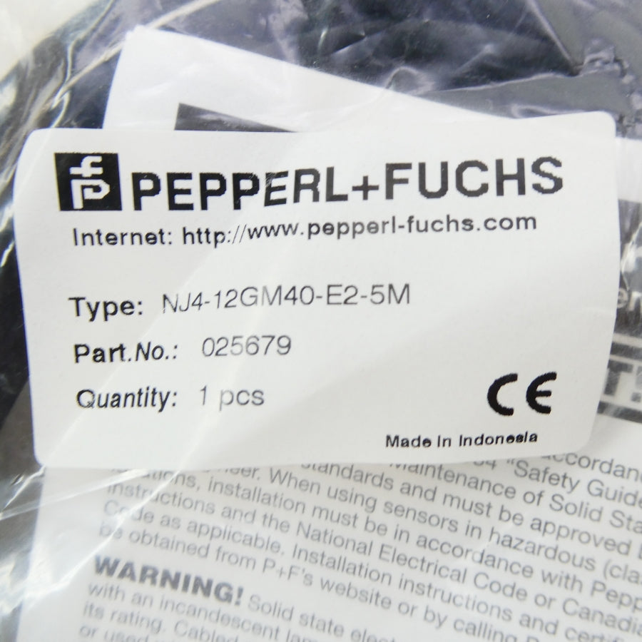 PEPPERL+FUCHS NJ4-12GM40-E2-5M 025679 NSMP