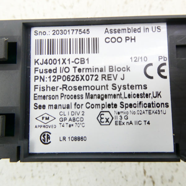 FISHER ROSEMOUNT 12P0625X072 KJ4001X1-CB1 REV. J NSNP