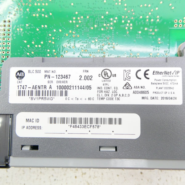 ALLEN BRADLEY 1747-AENTR SER. A F/W 2.002 NSMP