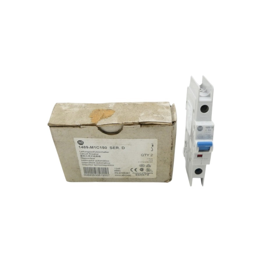ALLEN BRADLEY 1489-M1C150 SER. D 277VAC 15A (PKG OF 2) NSMP