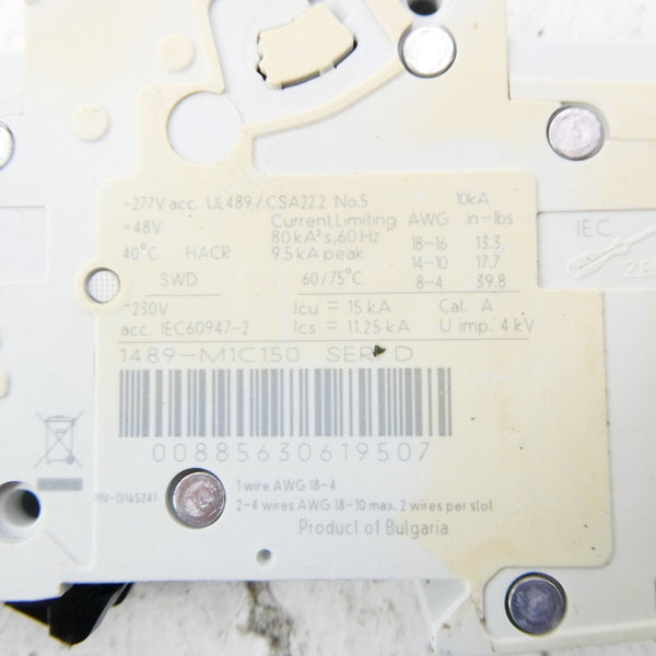 ALLEN BRADLEY 1489-M1C150 SER. D 277VAC 15A (PKG OF 2) NSMP