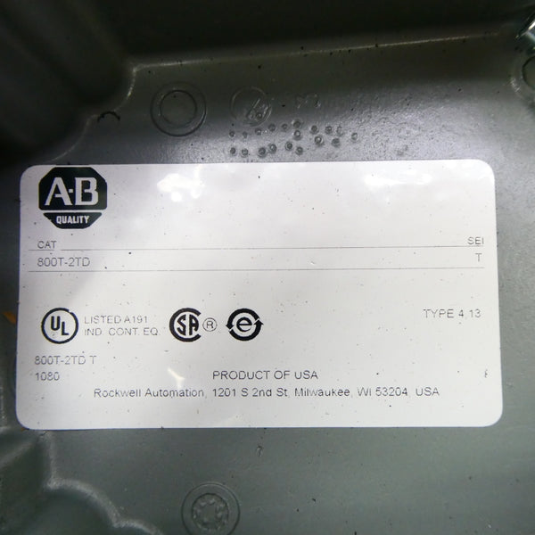 ALLEN BRADLEY 800T-2TD SER. T NSNP