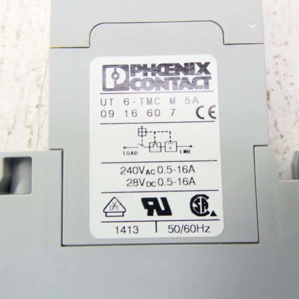 PHOENIX CONTACT UT6-TMCM5A 0916607 240VAC 0.5-16A NSNP