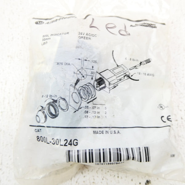 ALLEN BRADLEY 800L-30L24G 24VAC/DC NSMP