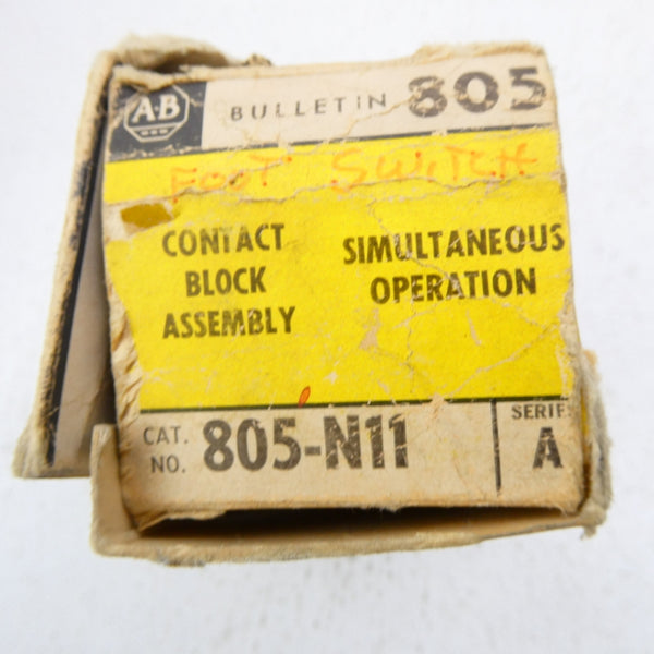 ALLEN BRADLEY 805-N11 SER. A (BK/YL) NSMP