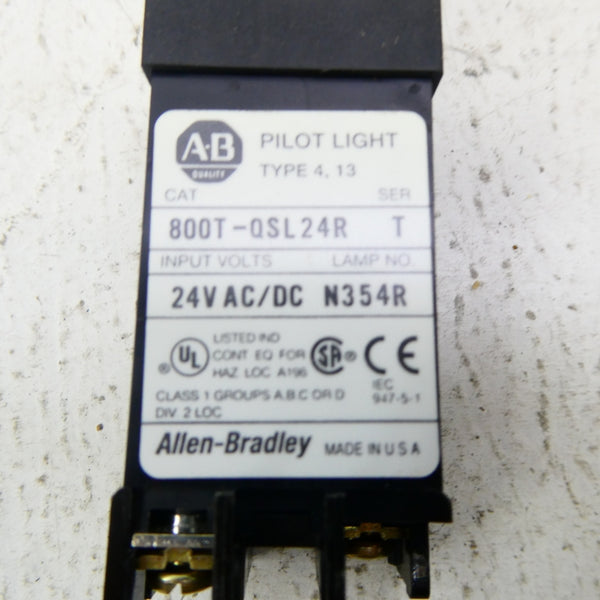 ALLEN BRADLEY 800T-QSL24R SER. T 24VAC/DC (GY/BL) NSMP