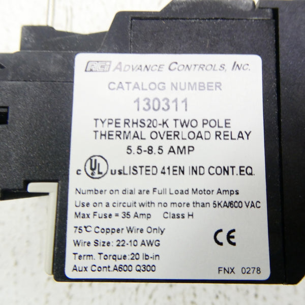 ADVANCE CONTROLS 130311 5.5-8.5A NSMP