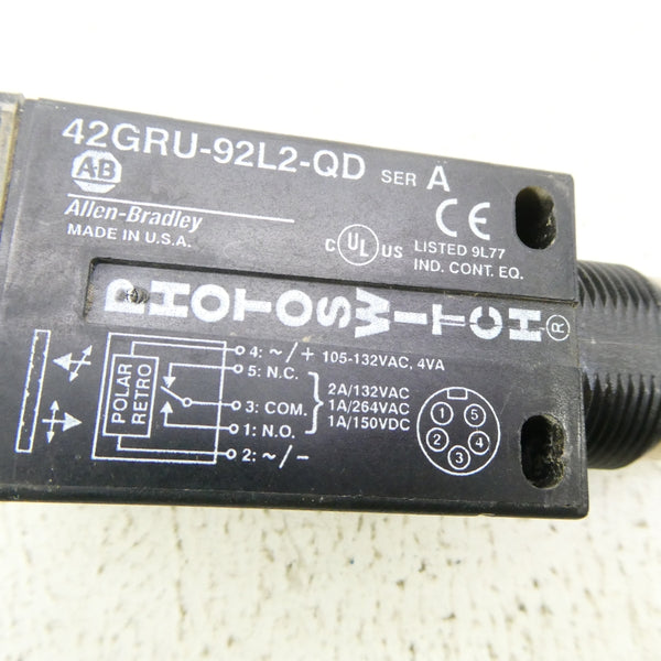 ALLEN BRADLEY 42GRU-92L2-QD SER. A 105-132VAC NSNP