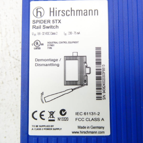 HIRSCHMANN SPIDER.5TX 9.6-32VDC NSNP
