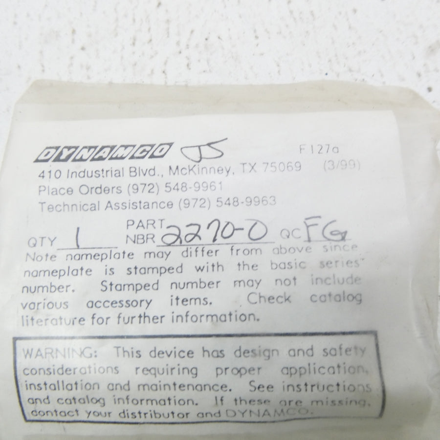 DYNAMCO 2270-0 NSMP