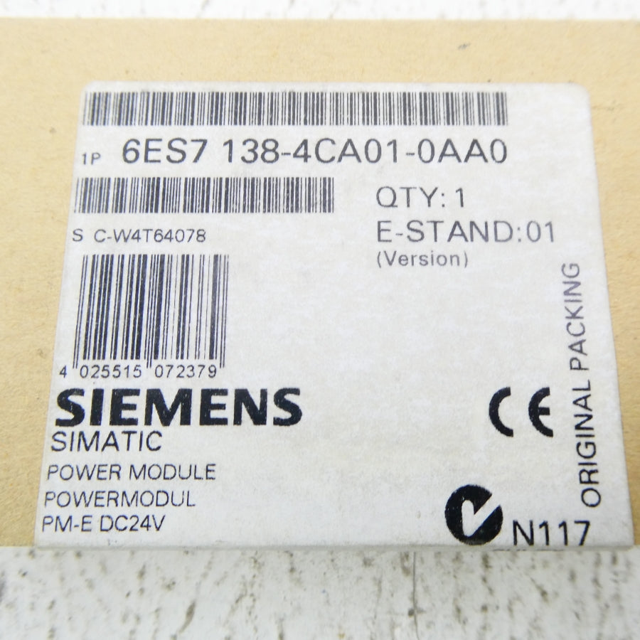 SIEMENS 6ES7138-4CA01-0AA0 24VDC NSFS