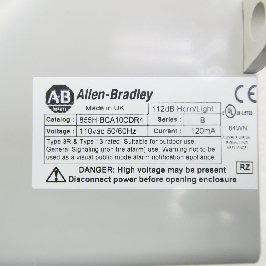 ALLEN BRADLEY 855H-BCA10CDR4 SER. B 110VAC (BR/WH) NSMP