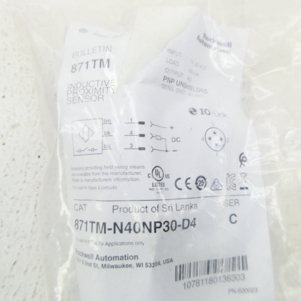 ALLEN BRADLEY 871TM-N40NP30-D4 SER. C 10-30VDC NSMP