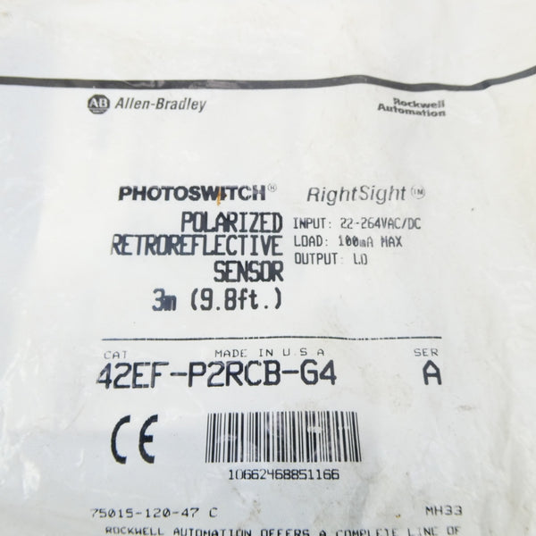 ALLEN BRADLEY 42EF-P2RCB-G4 SER. A 22-264VAC/DC NSMP