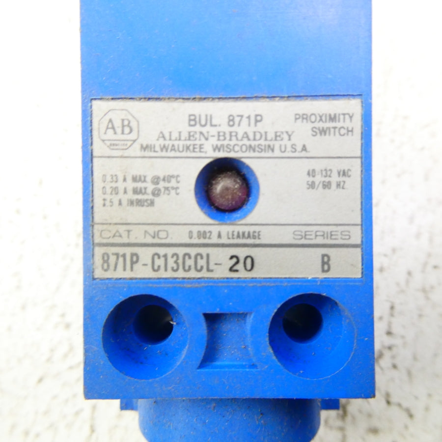ALLEN BRADLEY 871P-C13CCL-20 SER. B 40-132VAC NSNP