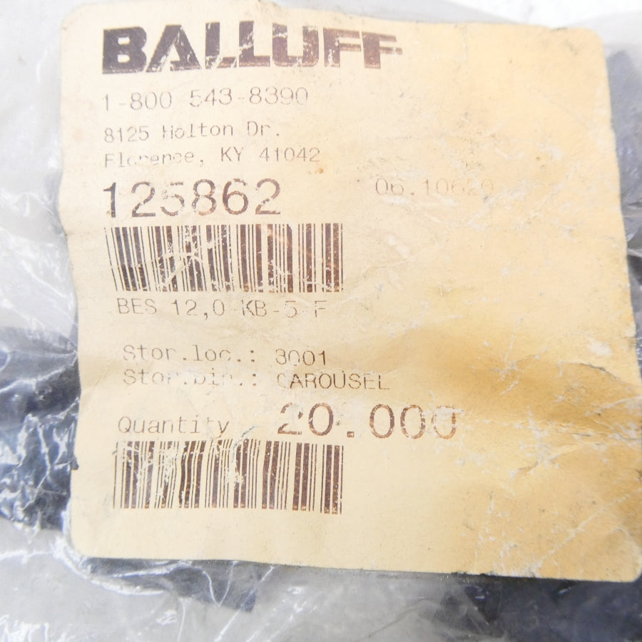 BALLUFF BES12.0-KB-5-F 125862 (PKG OF 20) NSMP