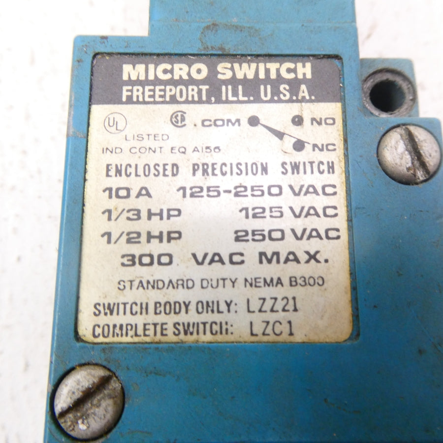 MICRO SWITCH LZC1 125-250VAC 10A NSNP