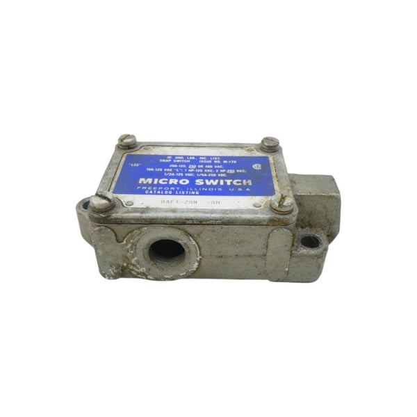 MICRO SWITCH BAF1-2RN-RH 480VAC 20A (GREY) (AS PICTURED) UNMP