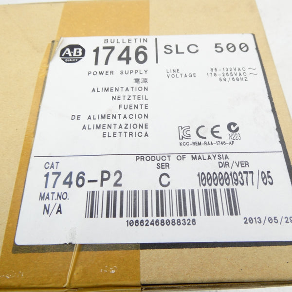 ALLEN BRADLEY 1746-P2 SER. C 170-265VAC DATE:  2013 NSFS