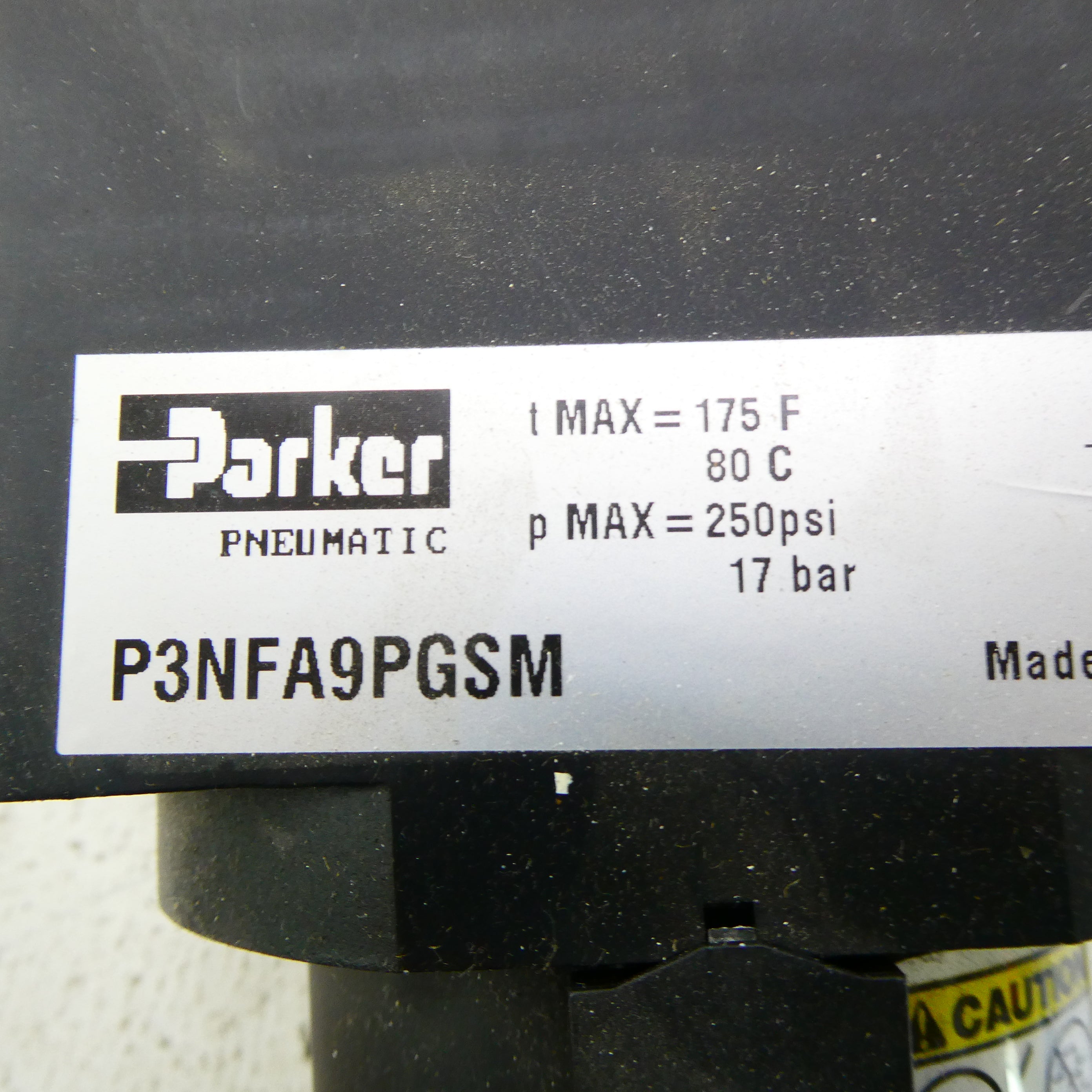 PARKER P3NFA9PGSM 250PSI NSNP