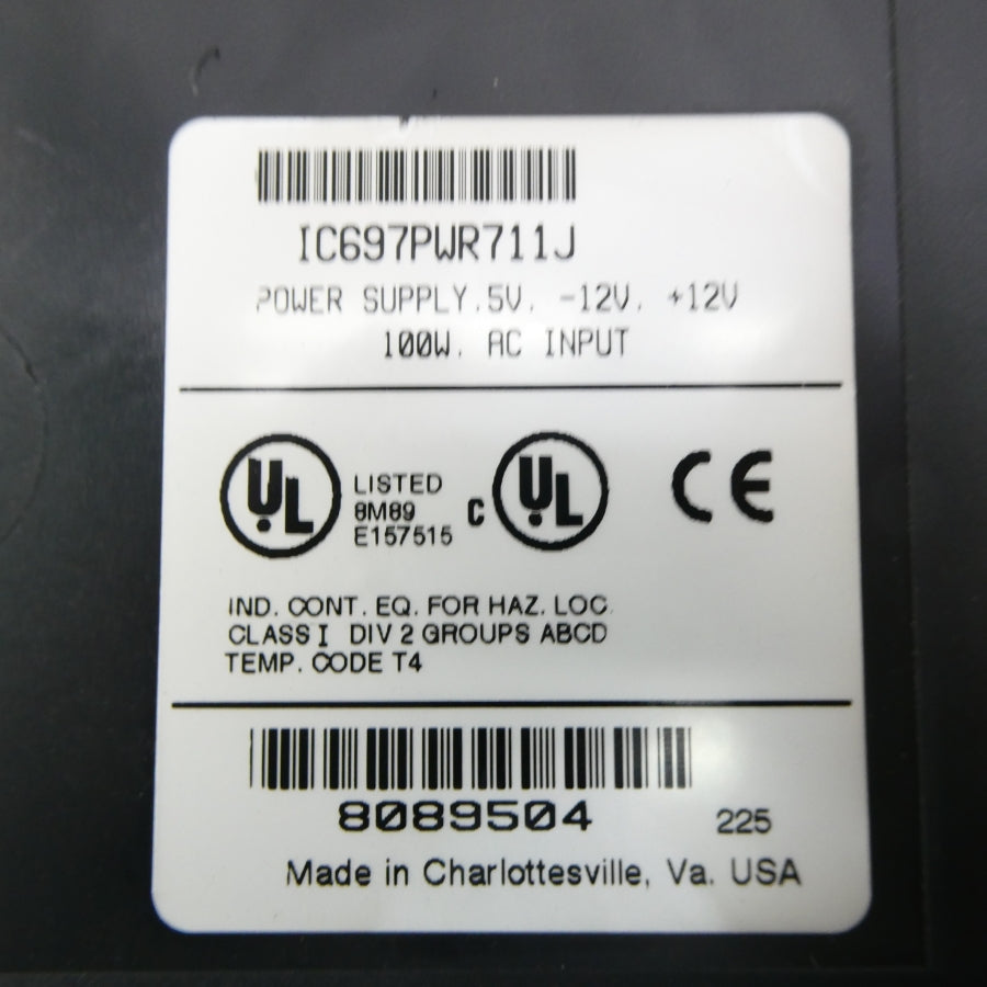 GE FANUC IC697PWR711J 5/12V UNMP