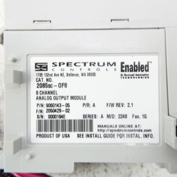 SPECTRUM CONTROLS 2085SC-OF8 SER. A F/W 2.1 NSNP